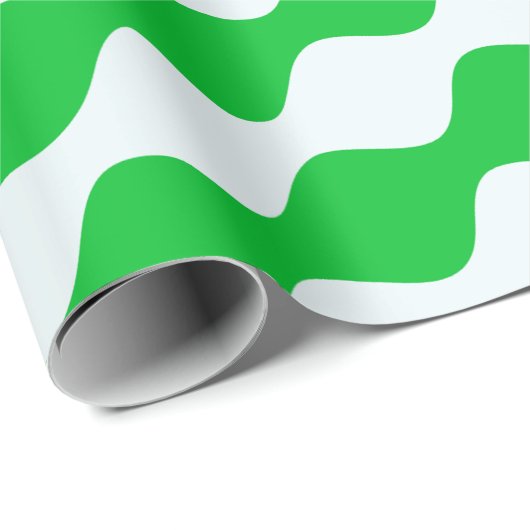 Ogen Groen Wit Minimaal Patroon Cadeaupapier (Rol Hoek)