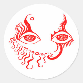 Ogen hebben het ronde sticker