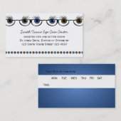 Ogen in bril afsprakenkaartje (Voorkant / Achterkant)