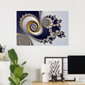 Ogen in de hemel - Fractal Poster (Thuiskantoor)