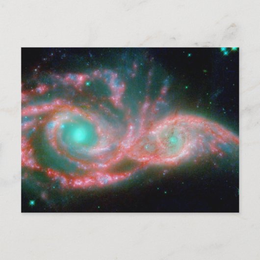 Ogen in de hemel NGC 2207 NASA Briefkaart (Voorkant)