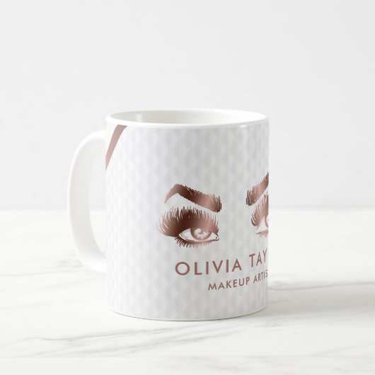 Ogen Make-up artist Lashes Wimpers Wenkbrauwen Koffiemok (Voorkant links)