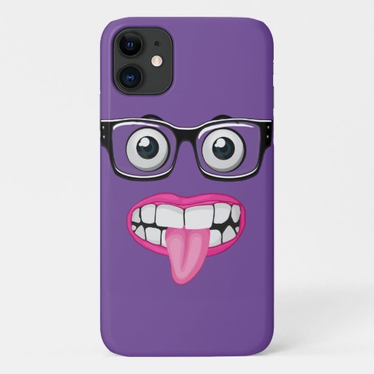 ogen met bril en mond Case-Mate iPhone case (Achterkant)