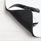 Ogen met lange wimpers en wenkbrauwen muismat (Hoek)