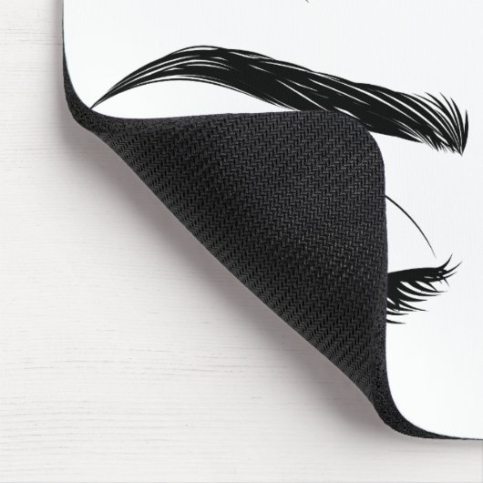 Ogen met lange wimpers en wenkbrauwen muismat (Hoek)