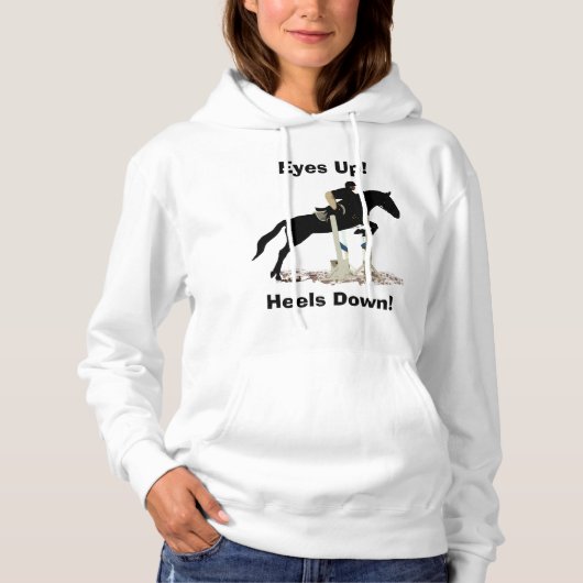 Ogen omhoog! Haalt neer! Horse Jumper Hoodie (Voorkant)