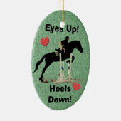 Ogen omhoog! Haalt neer! Horse Jumper Keramisch Ornament (Rechts)