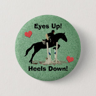 Ogen omhoog! Haalt neer! Horse Jumper Ronde Button 5,7 Cm