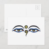 Ogen op boeddha briefkaart (Voorkant / Achterkant)