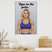 Ogen op de Prijs – Fitness Motivatie Poster (Keuken)