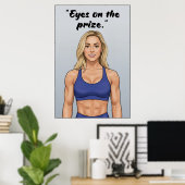 Ogen op de Prijs – Fitness Motivatie Poster (Thuiskantoor)
