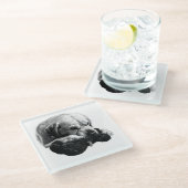 Ogen op de prijs glazen onderzetter (Schuin)