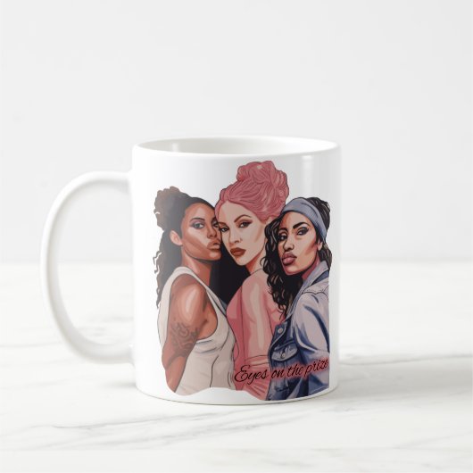 Ogen op de prijs koffiemok (Links)