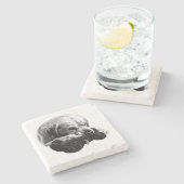 Ogen op de prijs stenen onderzetter (Zijkant)