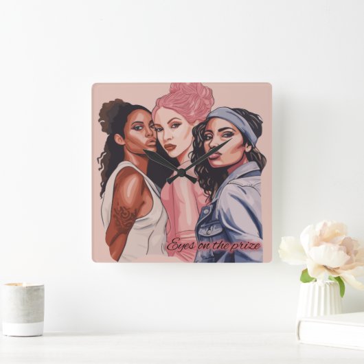 Ogen op de prijs vierkante klok (Huis)