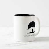 Ogen op de ster tweekleurige koffiemok (Voorkant rechts)