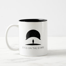 Ogen op de ster tweekleurige koffiemok