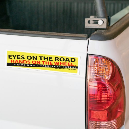 OGEN OP DE WEG, HANDEN OP DE ROLLENBUMPERSTICKE BUMPERSTICKER (Op Truck)