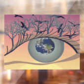 Ogen op de wereld, het klimaat op aarde en het mil raamsticker (Vel 2)