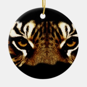 Ogen op een tijger keramisch ornament