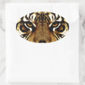 Ogen op een tijger ovale sticker (Tas)