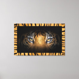 Ogen op een tijgerwandkunst canvas afdruk