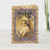 Ogen op een Victoriaans kind Feestdagen Kaart (Voorkant)