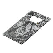 Ogen op fles 2 Opener! Creditkaart Flessenopener (Voorkant Gekanteld)
