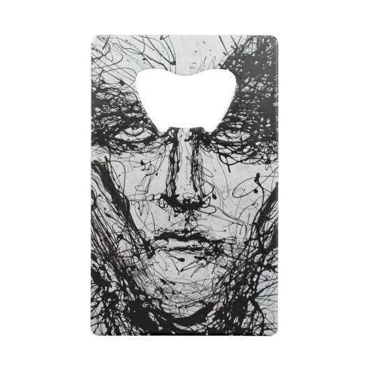 Ogen op fles 3 Opener! Creditkaart Flessenopener (Voorkant)