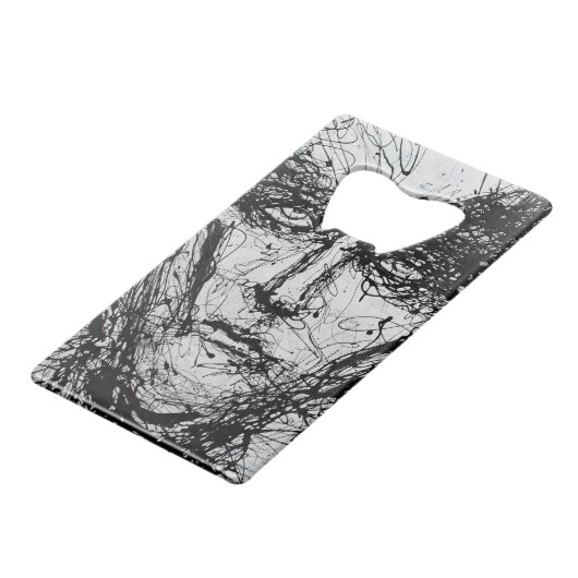 Ogen op fles 3 Opener! Creditkaart Flessenopener (Voorkant Gekanteld)