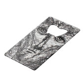 Ogen op Flesopener! Creditkaart Flessenopener (Voorkant Gekanteld)