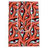 Ogen op het aambeeld rode lantaarns op Oranje horr Medium Cadeauzakje (Achterkant)