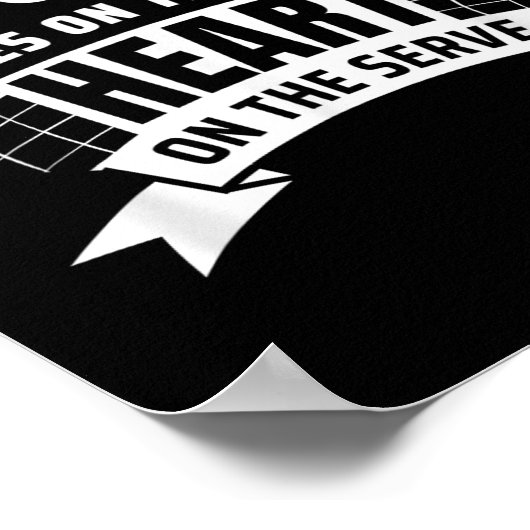 Ogen op het hart van het net op de serveerbadminto poster (Hoek)