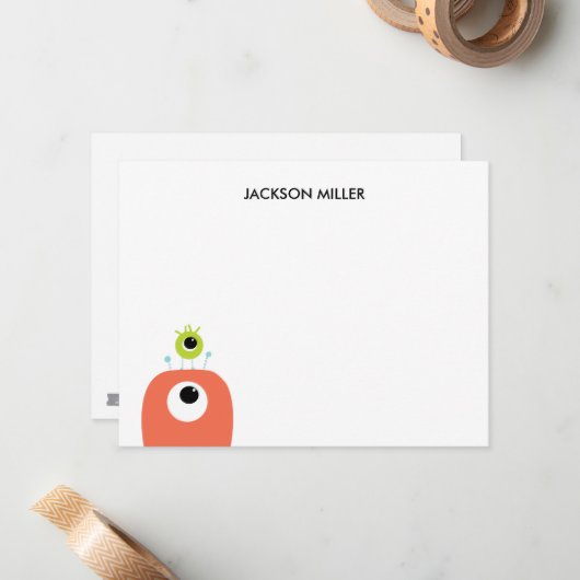 Ogen op Jou | Persoonlijk A2-schrijfpapier Notitiekaartje (Voorkant / Achterkant in situ)