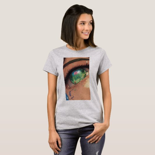 Ogen op Mode: Statement Eye Print T-shirt (Voorkant volledig)