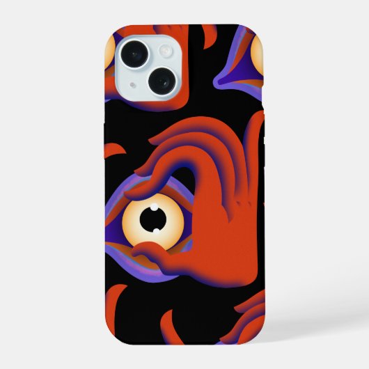 ogen open iPhone 15 case (Achterkant)
