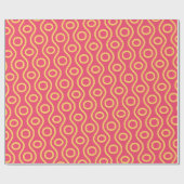 Ogen Perzik Geel Minimal Patroon Cadeaupapier (Vlak)