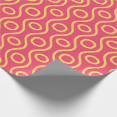 Ogen Perzik Geel Minimal Patroon Cadeaupapier (Hoek)