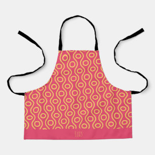 Ogen Perzik Geel Minimal Patroon Schort