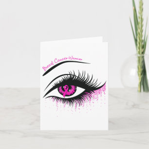 Ogen Roze Lint Warrior Borstkanker Awareness M Kaart