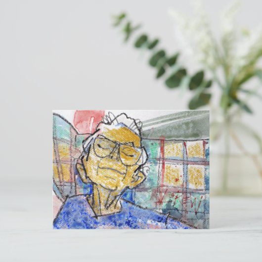 Ogen Rusten Crayon Weerstand Larry Lerew #170903 Briefkaart (Staand voorkant)