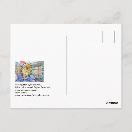 Ogen Rusten Crayon Weerstand Larry Lerew #170903 Briefkaart (Achterkant)