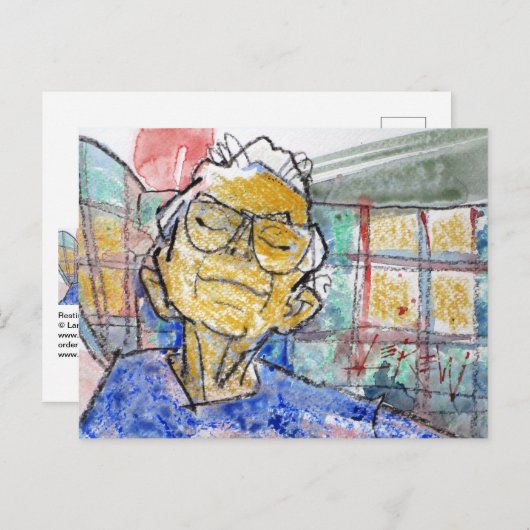 Ogen Rusten Kleurpotlood Weerstaat Larry Lerew #17 Briefkaart (Voorkant / Achterkant)