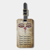 Ogen van boeddha / augen der Weisheit Bagagelabel (Voorkant verticaal)