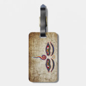Ogen van boeddha / augen der Weisheit Bagagelabel (Achterkant verticaal)