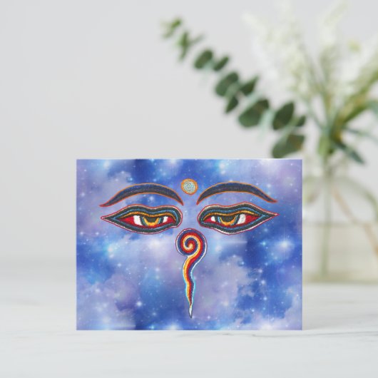 Ogen van boeddha / augen der Weisheit Briefkaart (Staand voorkant)