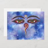 Ogen van boeddha / augen der Weisheit Briefkaart (Voorkant / Achterkant)
