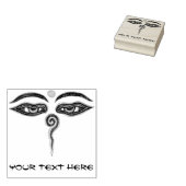 Ogen van Boeddha + uw ideeën Rubberstempel (Gestempeld)