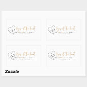 Ogen van de hart rechthoek sticker (Vel)