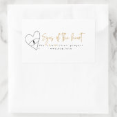 Ogen van de hart rechthoek sticker (Tas)